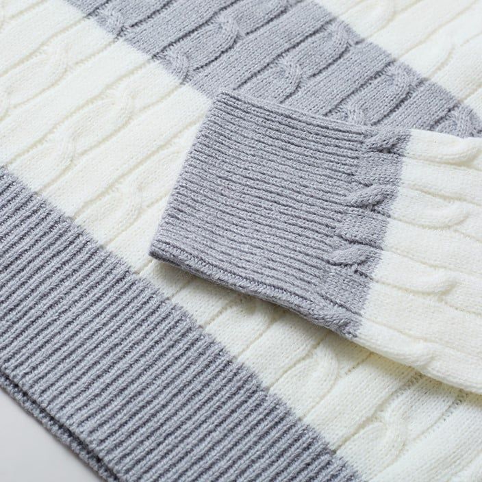  Áo Sweater Crop SPAO [Nữ] - Woody Cable Half-Open Gray - SPKWF49G50 