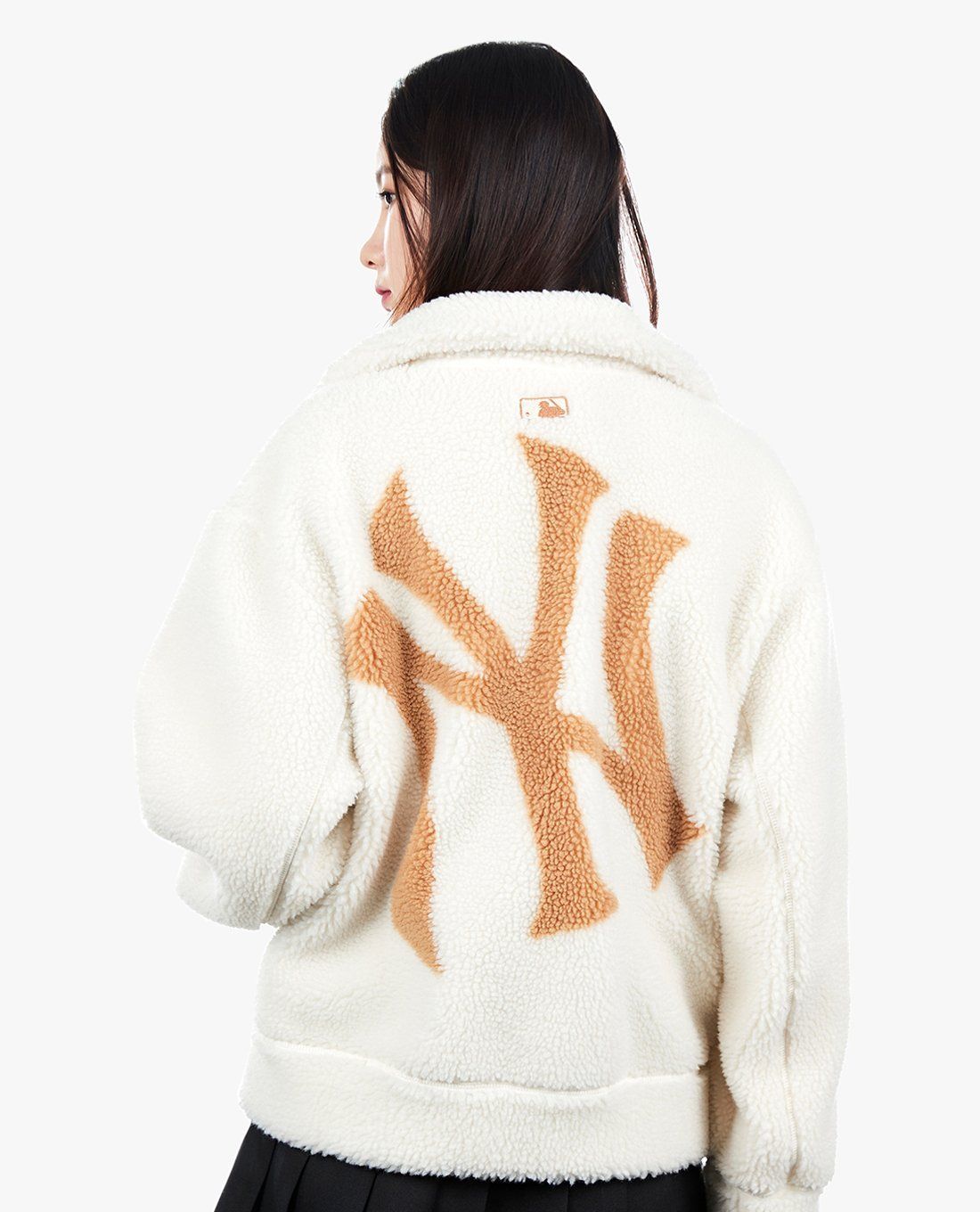  Áo Khoác Lông MLB - Basic Mega Logo Cream - 3AFDB0326-50CRS 