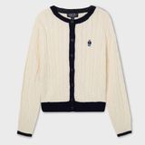  Áo Cardigan WHOAU [Nữ]- Steve Cable Cardigan Mix Cream - WHCKF4901F 