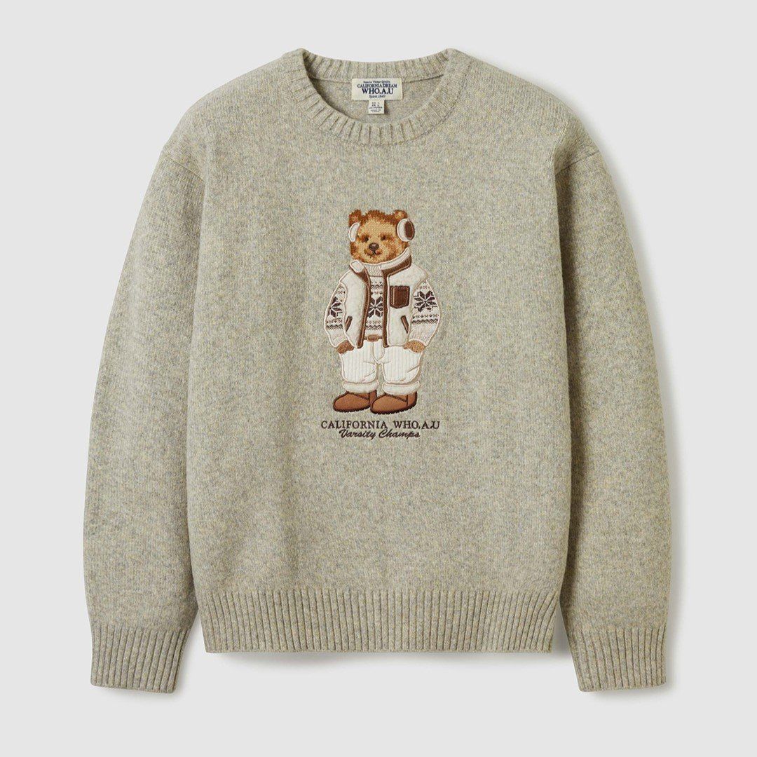  Áo Sweater WHOAU [Unisex] - Steve Jacquard Knit - WHKAE4T11U 