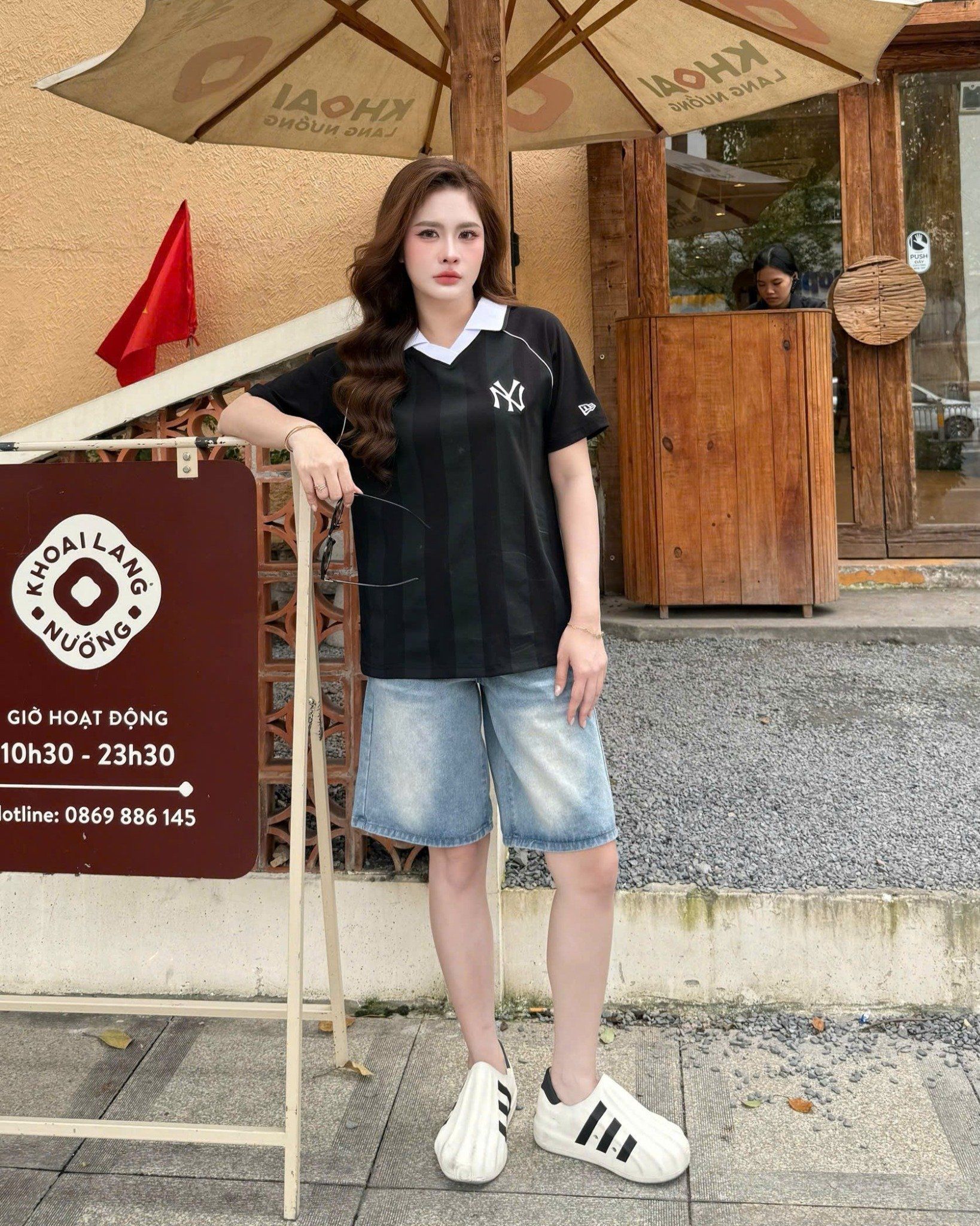  Áo Polo New Era - [Unisex] NY Yankees Jersey Stripe Black - 18978563 