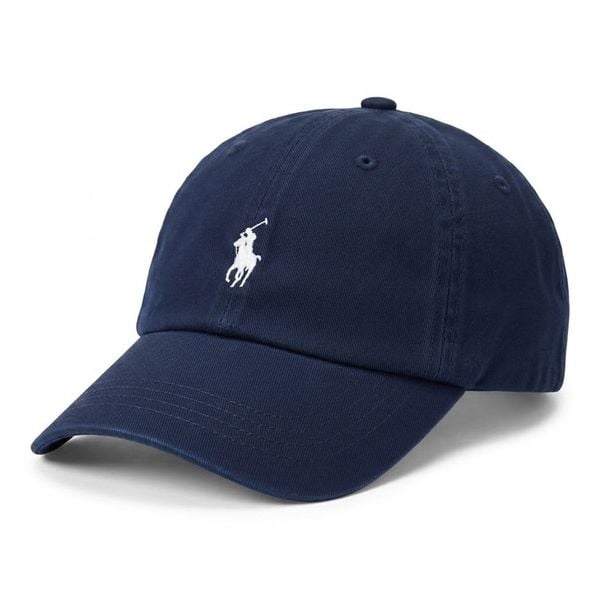  Nón Polo Ralph Lauren - [Unisex] Cotton Chino White Logo Indigo 