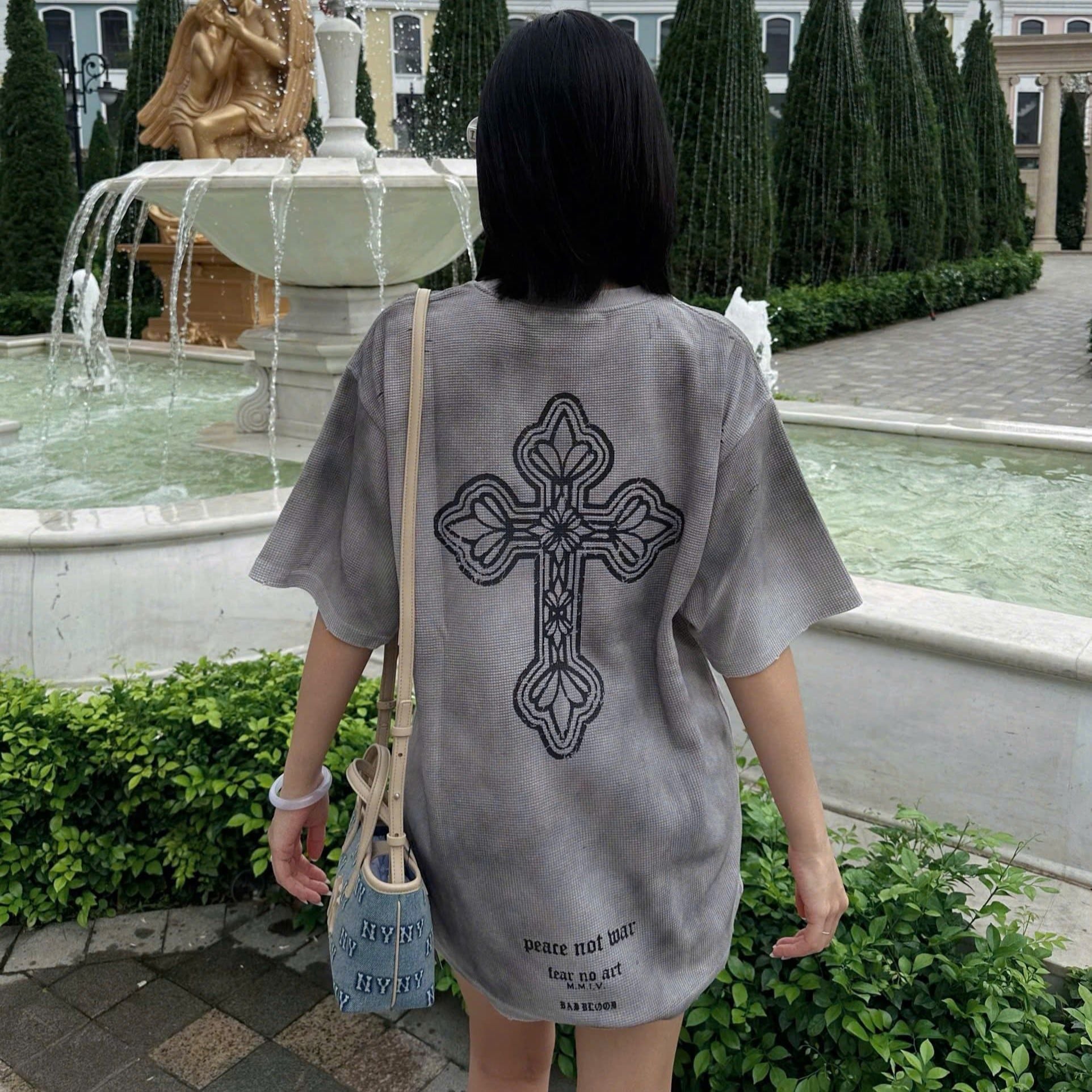  Áo Thun [Unisex] Badblood - [w-tee25-149] PEACE NOT WAR Dusty White 