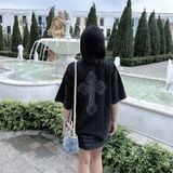  Áo Thun [Unisex] Badblood - [w-tee25-151] PEACE NOT WAR Dusty Black 