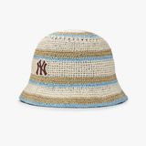  Nón Bucket Dệt Kim MLB - Stripe Summer - 3AHTV0153-50IVS 