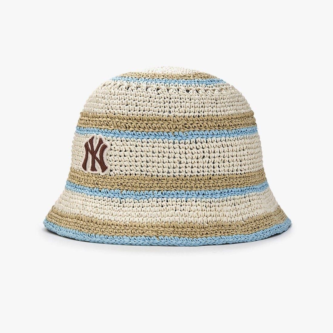  Nón Bucket Dệt Kim MLB - Stripe Summer - 3AHTV0153-50IVS 