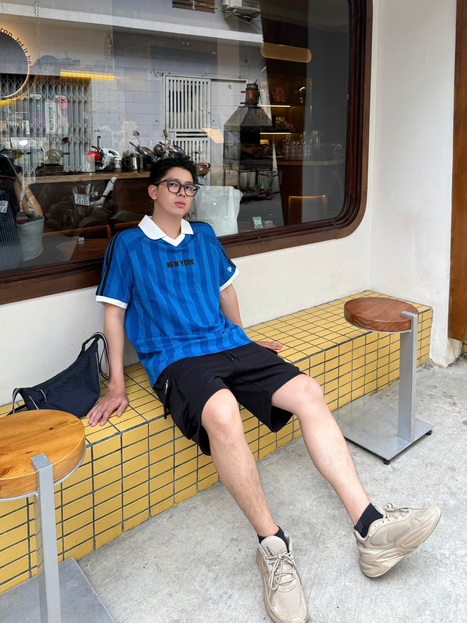  Áo Thun Polo New Era - [Unisex] NY Football Stripe Blue 