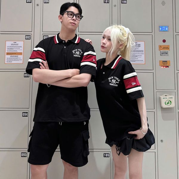 Áo Thun New Era - [Unisex] NY Yankees White Red Arm Line