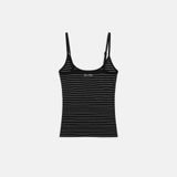  Áo Hai Dây [Nữ] Badblood -[w-tnk25-003] Beyond Soft String Tank Striped Black 