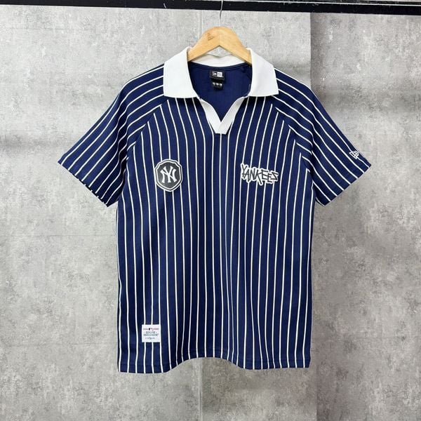 Áo Thun Polo New Era - [Unisex] NY Stripe Navy/White