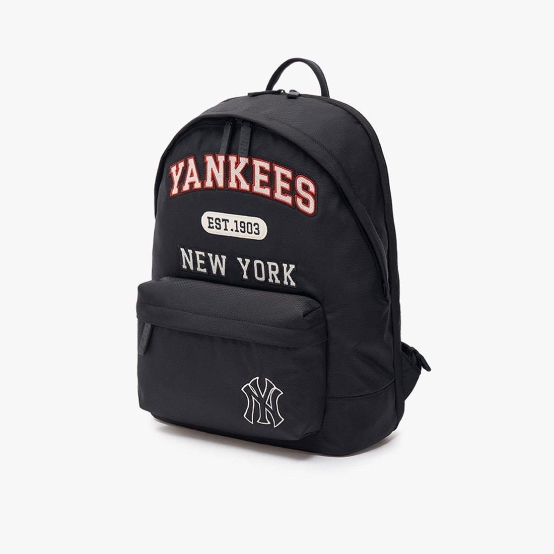  Balo MLB Korea - Rectangular Varsity Nylon Backpack - 3ABKM024N-50BKS 