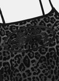  Áo Croptop [Nữ] Badblood - [w-tnk25-036] Mystic String Tank Black Leopard 