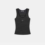  Áo Croptop [Nữ] Badblood - [w-tnk25-006] Beyond Soft Tank 3 Stripe Black 