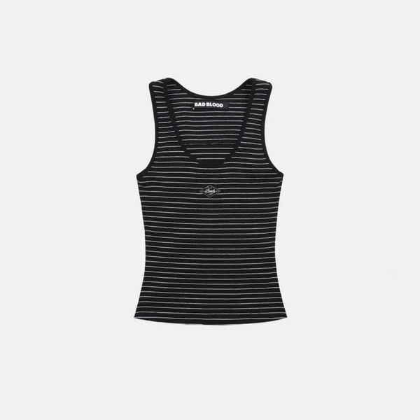 Áo Croptop [Nữ] Badblood - [w-tnk25-006] Beyond Soft Tank 3 Stripe Black