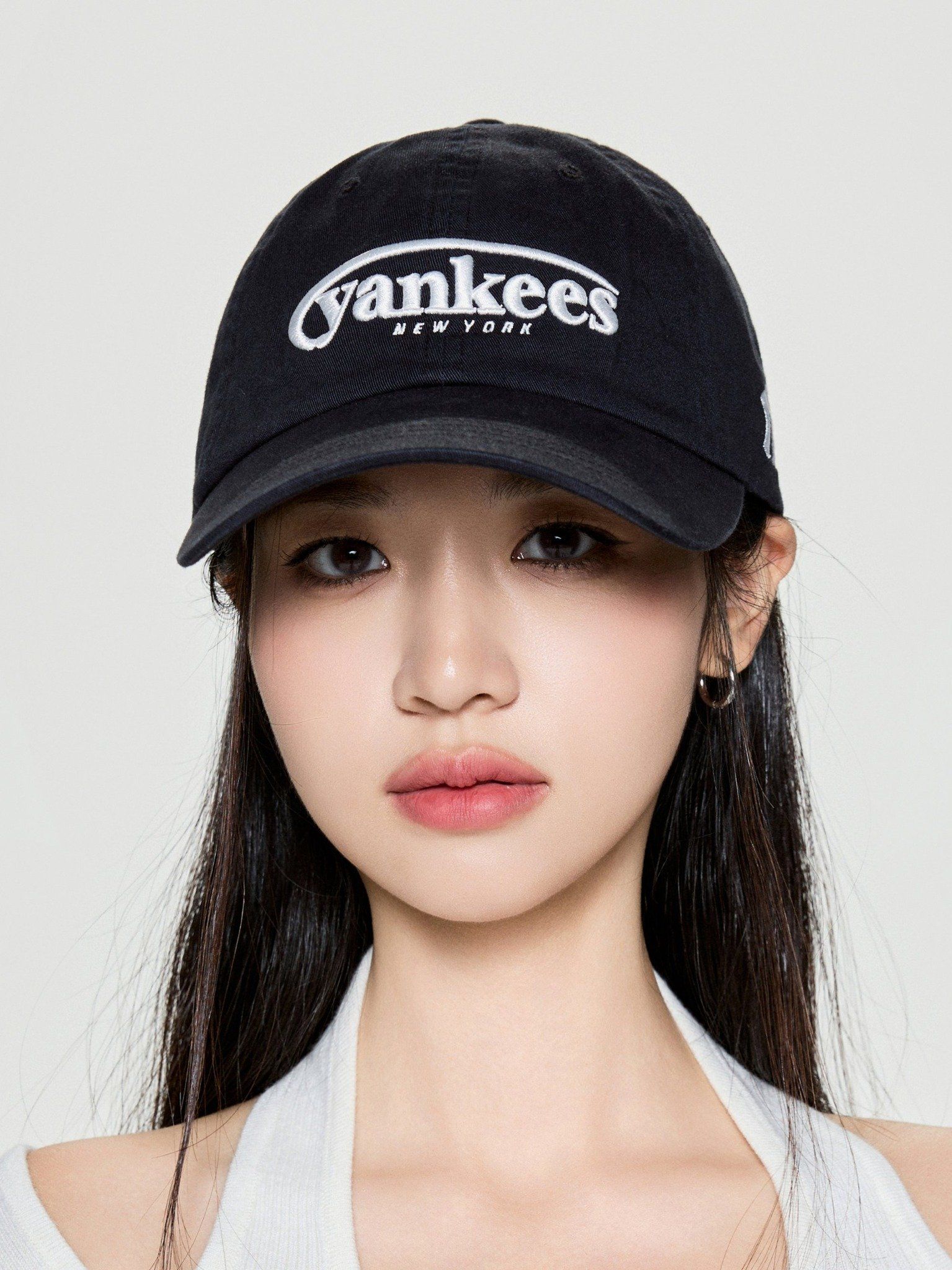  Nón MLB Korea - [Unisex] Jelly Unstructured Ball Cap NY Yankees - 3ACPV315N-50BKS 