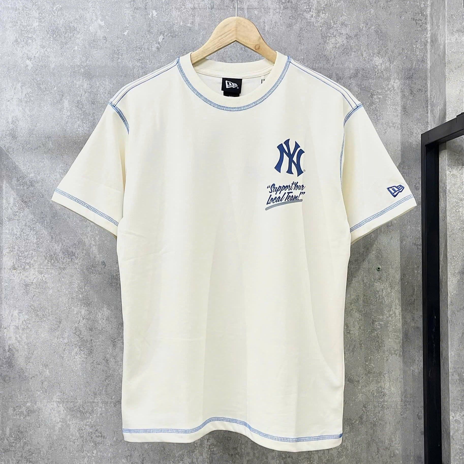  Áo Thun New Era - [Unisex] NY Yankees Support Your Local Team Cream T-shirt - 13578453 