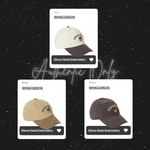Nón Whoau - [Unisex] Steve Head Embroidery Ball Cap - WHACG4921A