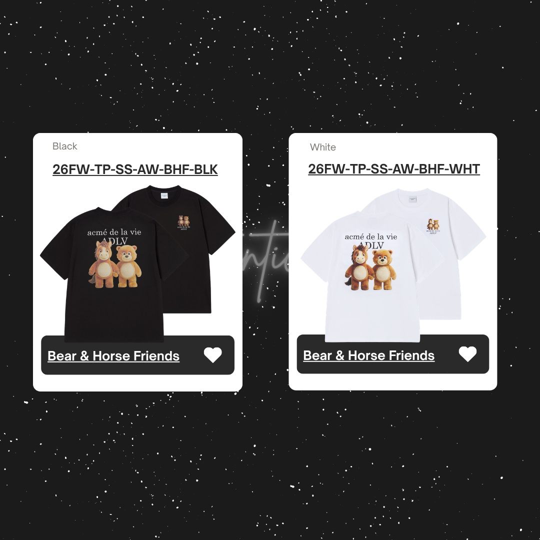  Áo Thun ADLV [Unisex] - Acmédelavie Bear & Horse Friends 