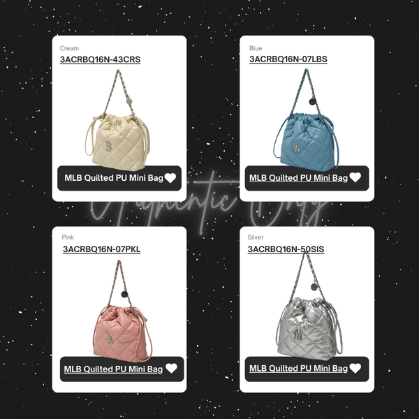 Túi Bucket MLB Korea - Basic Quilted PU Mini Crossbody Bag - 3ACRBQ16N