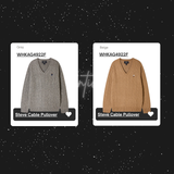  Áo Len Whoau - Steve Cable V-neck Pullover - WHKAG4922F 