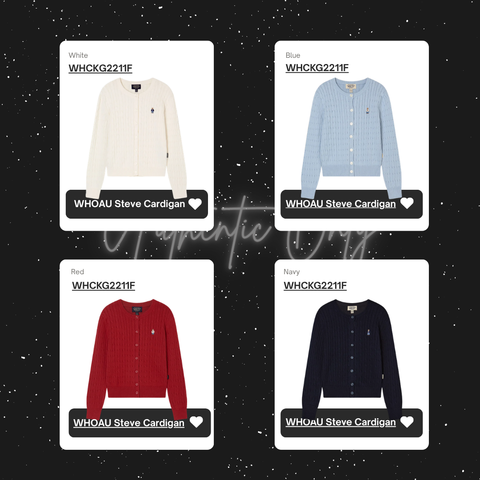 Áo Cardigan Len WHOAU [Nữ] - Steve Cable Cardigan - WHCKG2211F