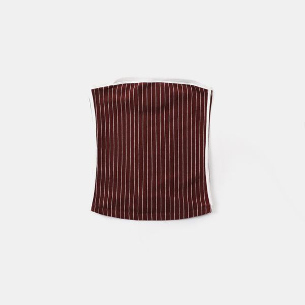 Áo Quây [Nữ] Badblood - [w-tnk25-033] Classic Logo Stripe Tube Top Wine
