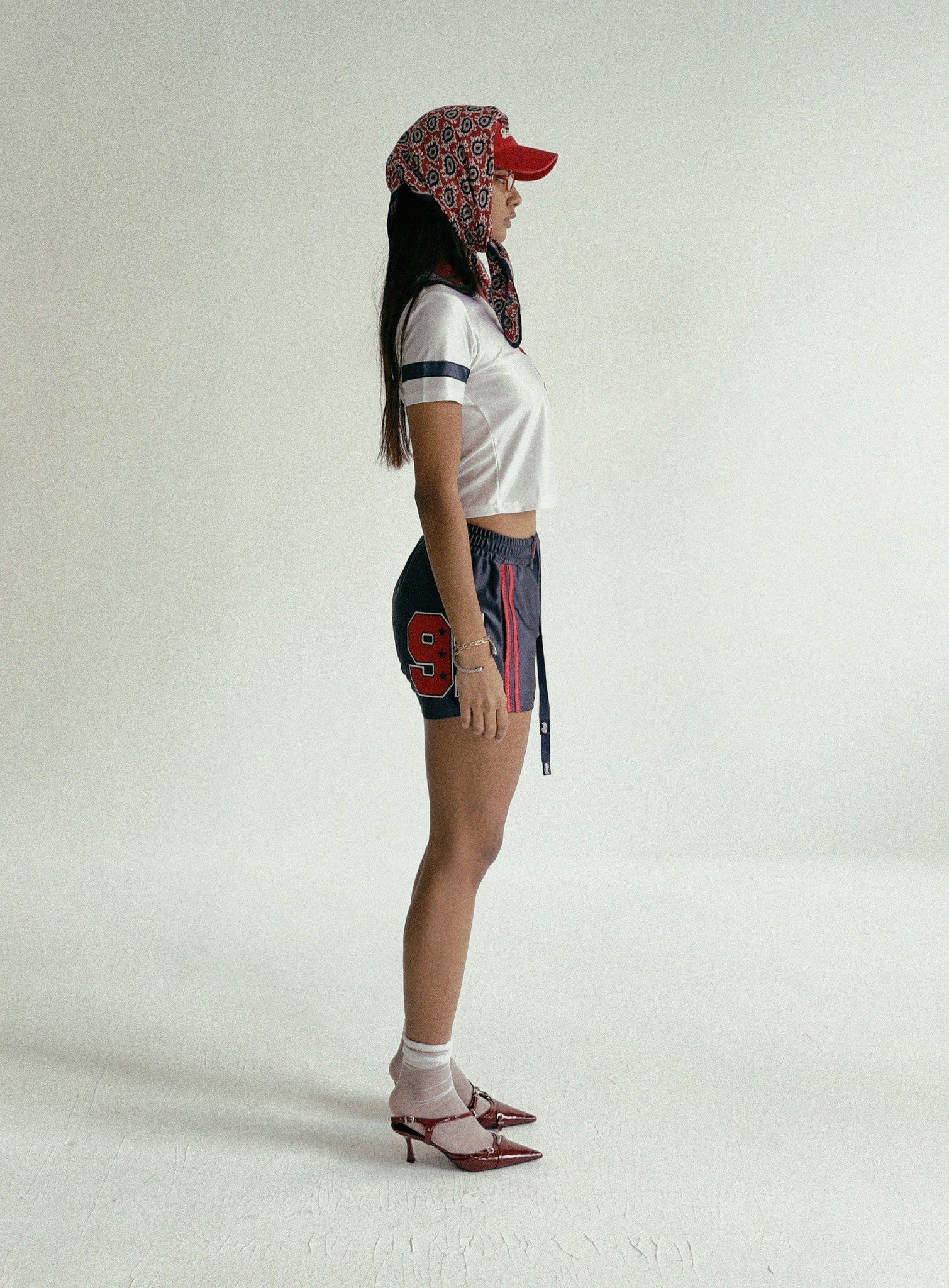  Quần Short [Nữ] Badblood - [w-srt24-054] 91 Football Shorts – Navy 