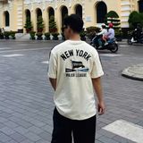  Áo Thun New Era - [Unisex] NY Yankees Sporty Flag Cream T-Shirt - 13687278 