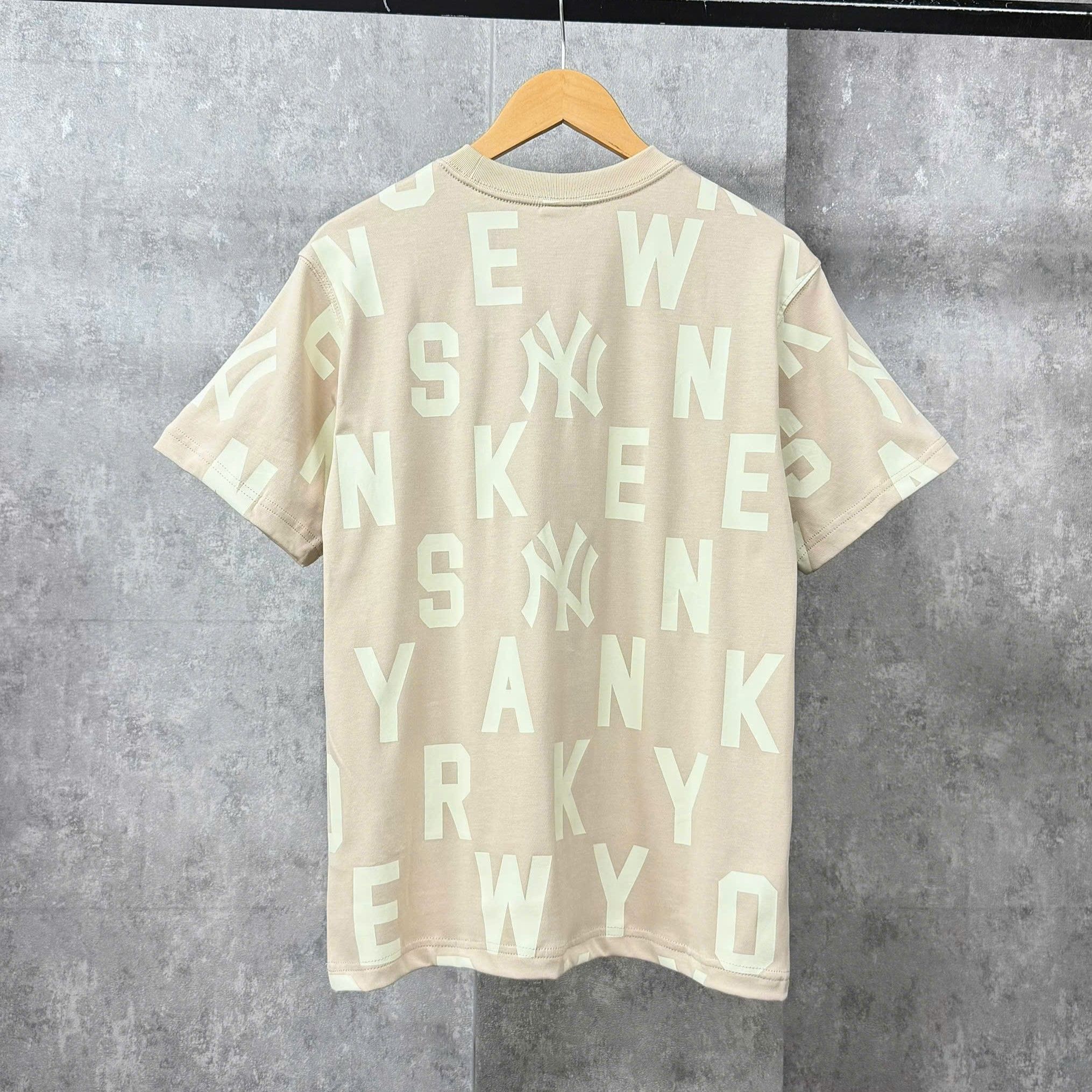  Áo Thun New Era - [Unisex] NY Monogram Yankees Beige T-Shirt - 12225660 