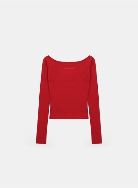 Áo Trễ Vai [Nữ] Badblood - [w-tee24-114] Beyond Soft Off-Shoulder Top Carmine