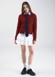  Áo Cardigan WHOAU [Nữ]- Steve Cable Cardigan Red - WHCKF4901F 