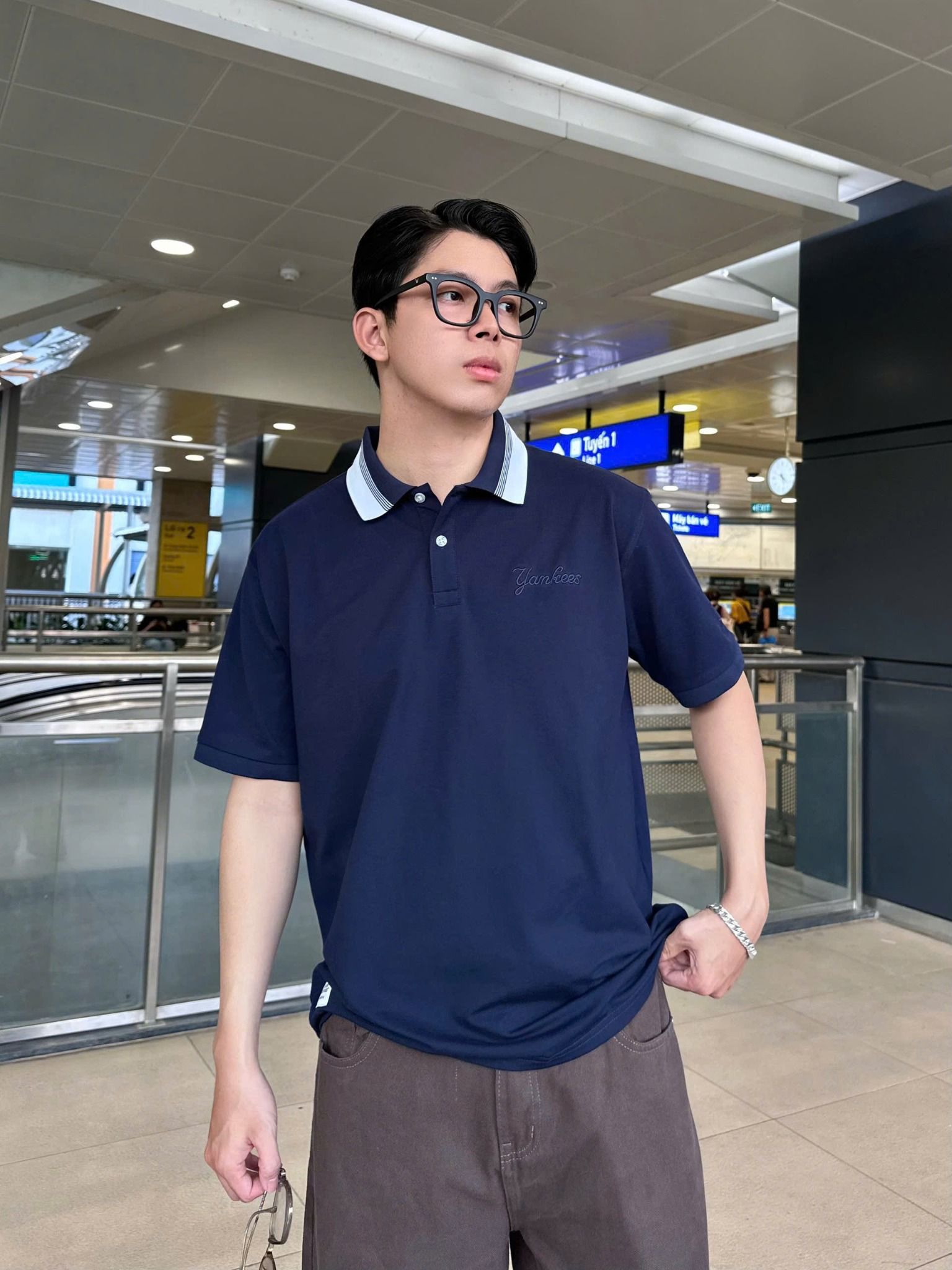  Áo Thun Polo New Era - [Unisex] NY Yankees Basic Polo Navy - 13798226 