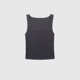  Áo Tanktop [Nữ] Badblood - [w-tnk24-075] Beyond Soft Square Neck Tank Charcoal 