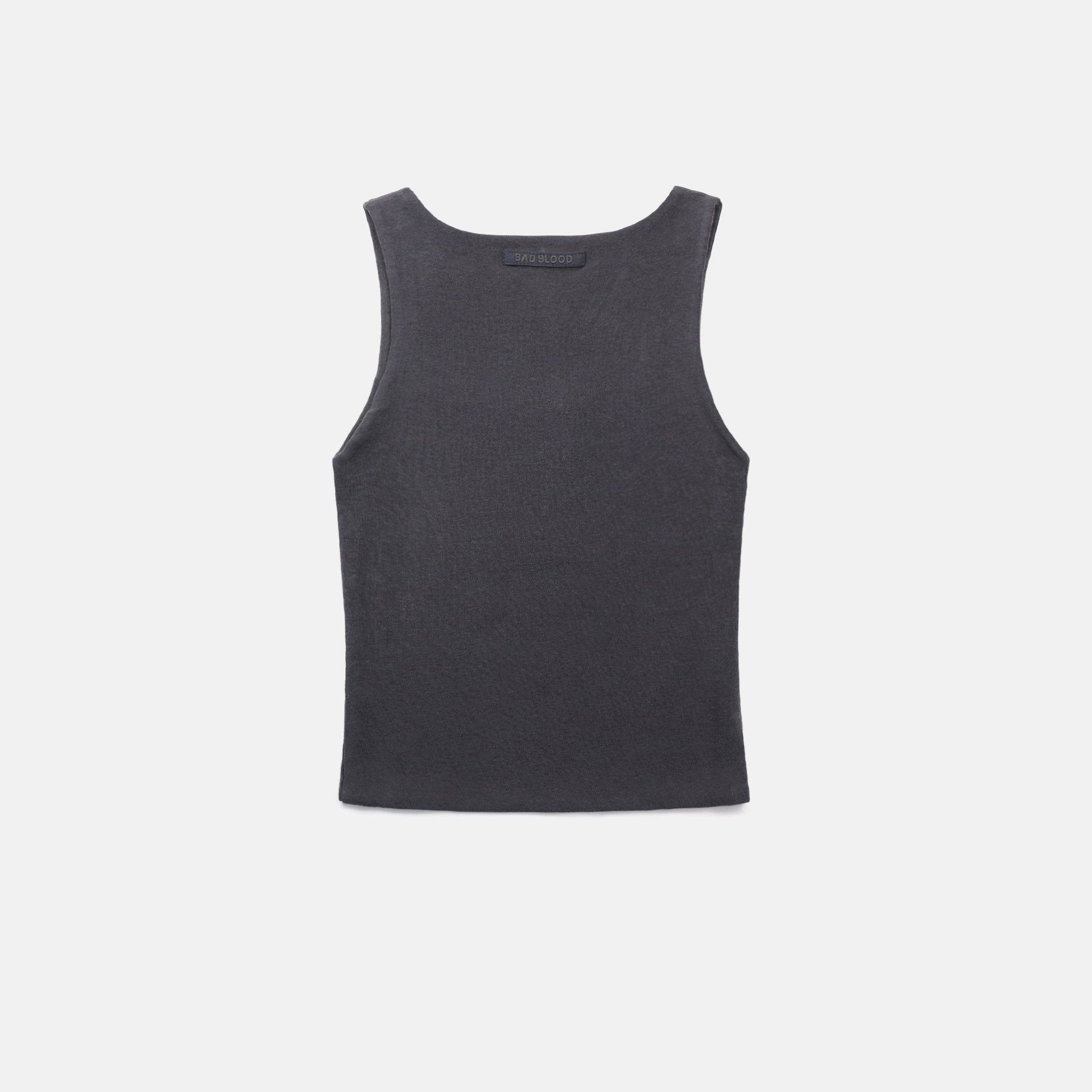 ◆BADBLOOD◆ Beyond Soft Square Neck Tank Charcoal w-tnk24-0 Áo Tanktop [Nữ] Badblood - [w-tnk24-075] Beyond Soft Square