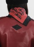  Áo Khoác [Unisex] Badblood - [w-jkt24-059] Billy Leather Collarless Jacket - Red 