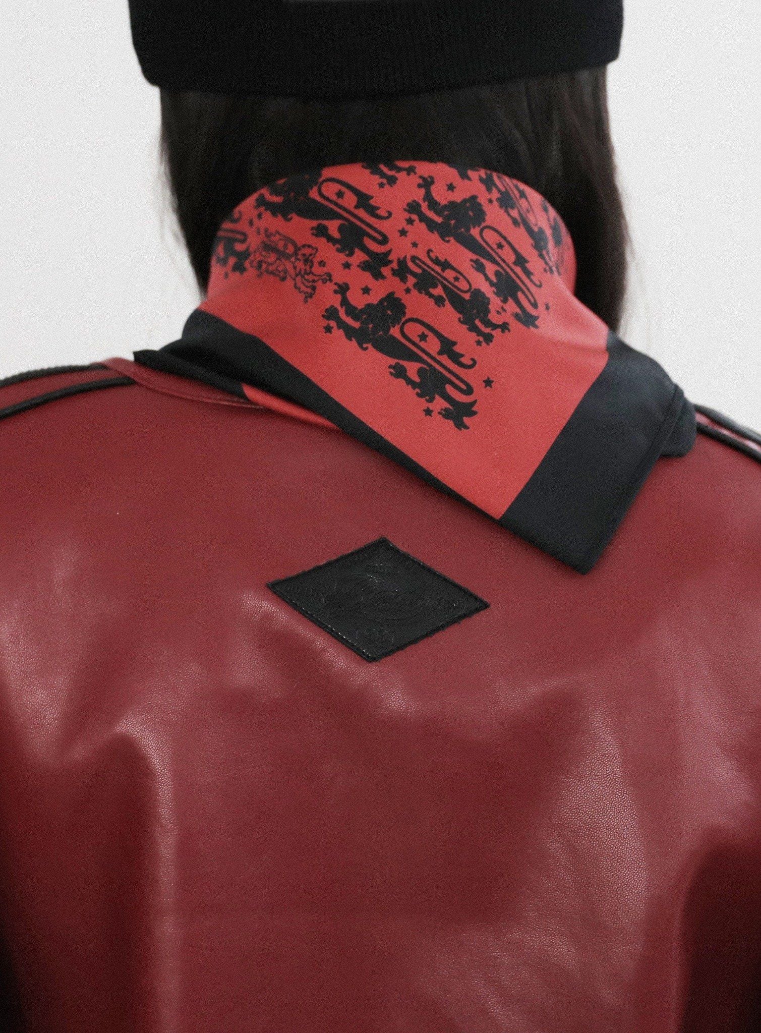  Áo Khoác [Unisex] Badblood - [w-jkt24-059] Billy Leather Collarless Jacket - Red 