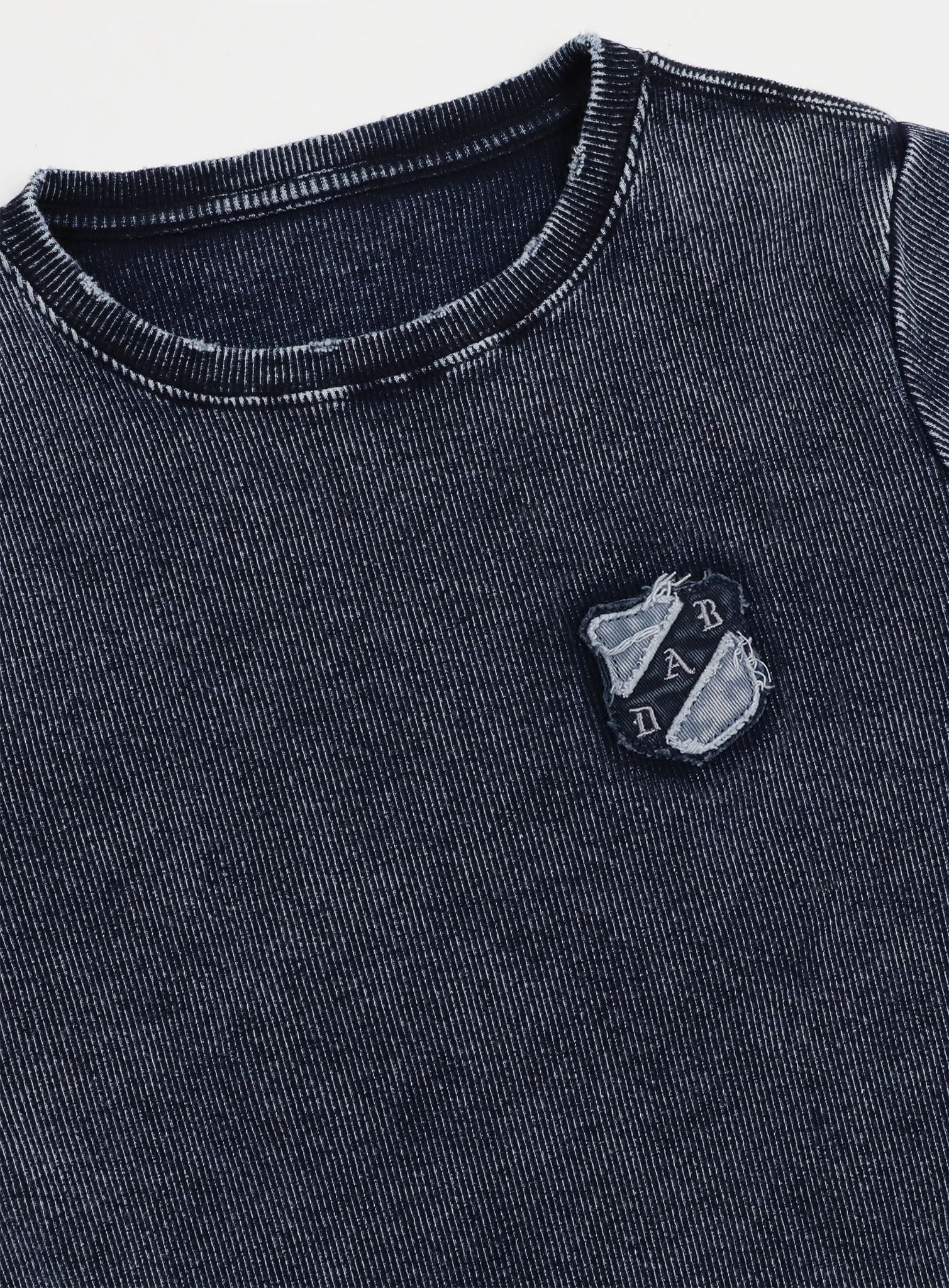  Áo Thun [Unisex] Badblood - [w-tee25-012] Rusty Denim Muscle Tee Blue 