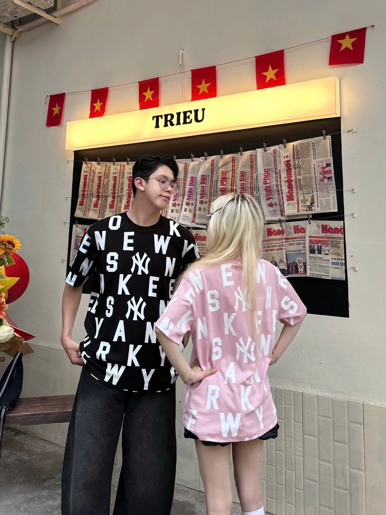  Áo Thun New Era - [Unisex] NY Monogram Yankees Black - 12225659 