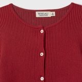  Áo Thun Len WHOAU [Nữ] - Ribbed Button Cardigan - WHCKF4742F 