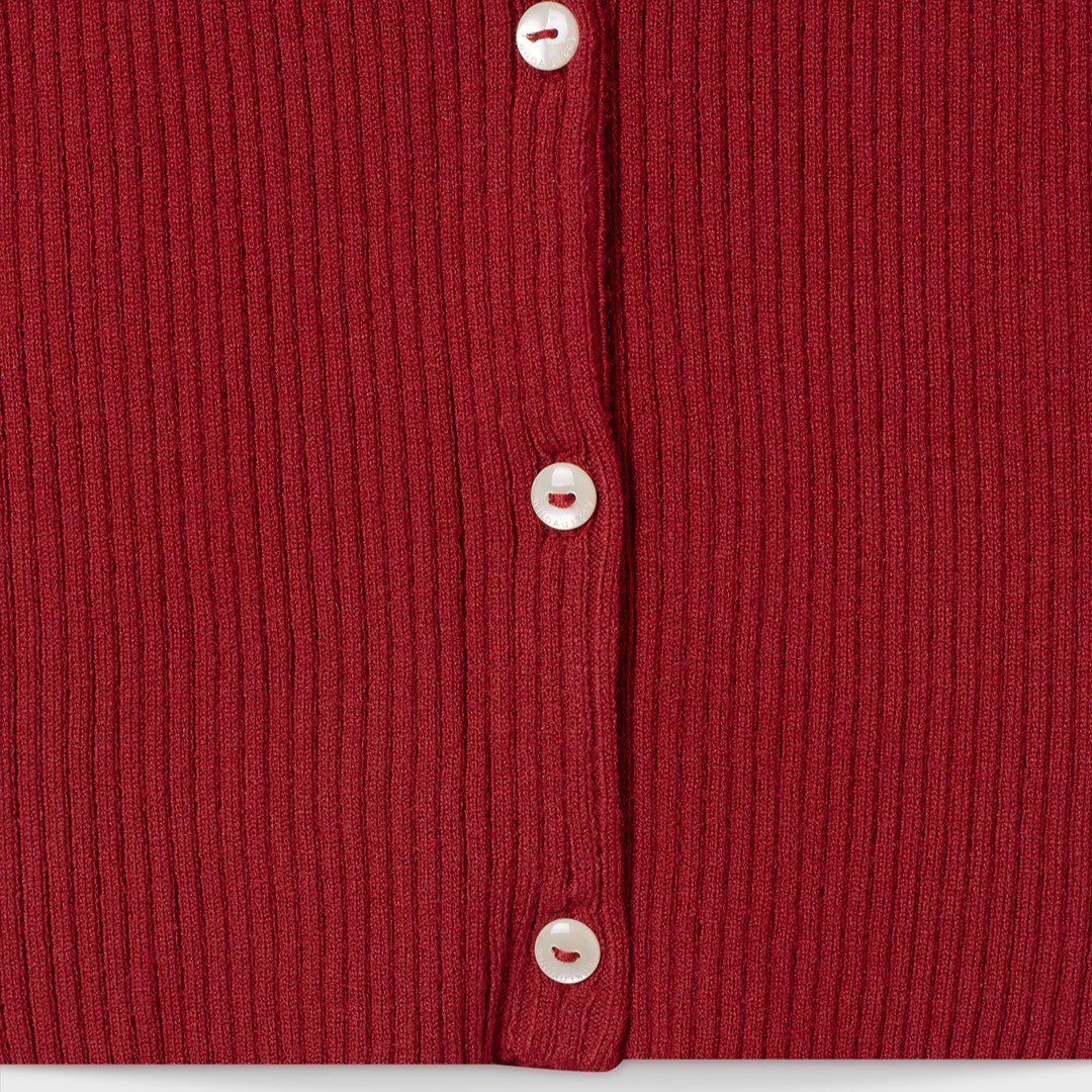  Áo Thun Len WHOAU [Nữ] - Ribbed Button Cardigan - WHCKF4742F 