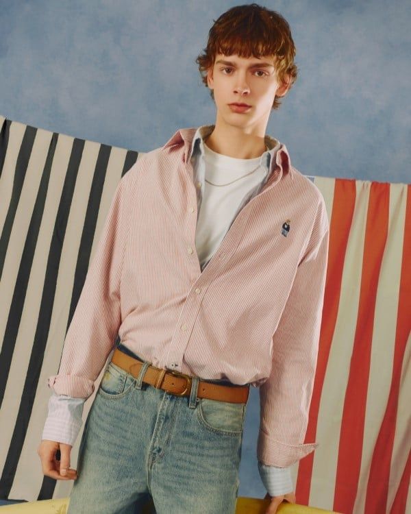  Áo Sơ Mi WHOAU [Unisex] - Steve Oxford Shirt Red - WHYWF2311U 