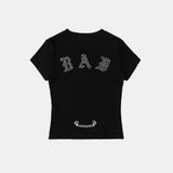 Áo Thun [Unisex] Badblood - [w-tee25-079] Mystic Dot Logo Jersey T-Shirt Black 