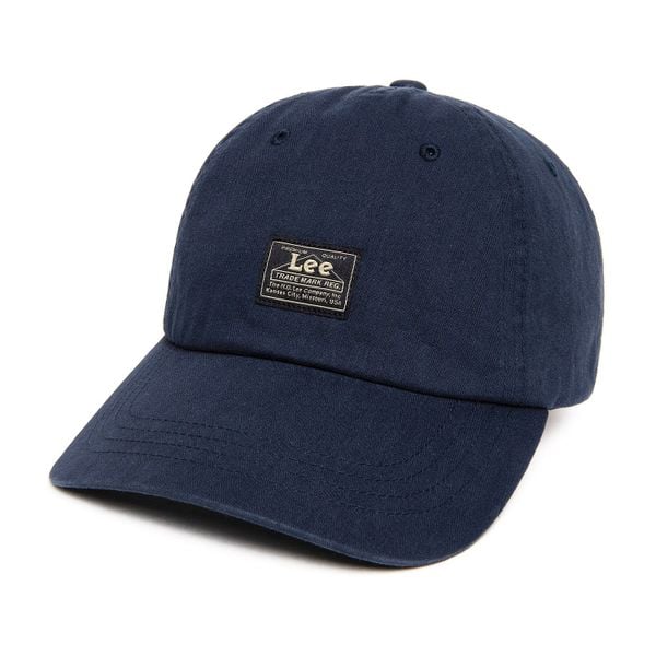 Nón Lee [Unisex] - Herringbone House Label Half-Curve Ball Cap Navy - LE2503CA08NA