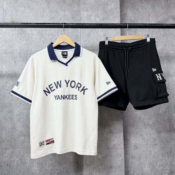  Áo Polo New Era - [Unisex] Pastel New York Yankees Logo T-Shirt Cream 