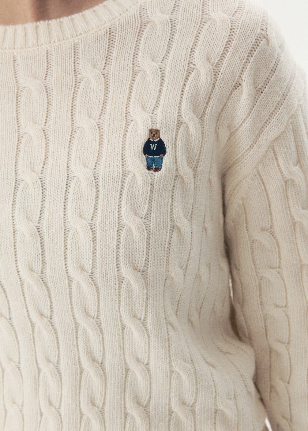  Áo Sweater Whoau [Nữ] - Steve Cable R-neck Pullover - WHKAG4921F 