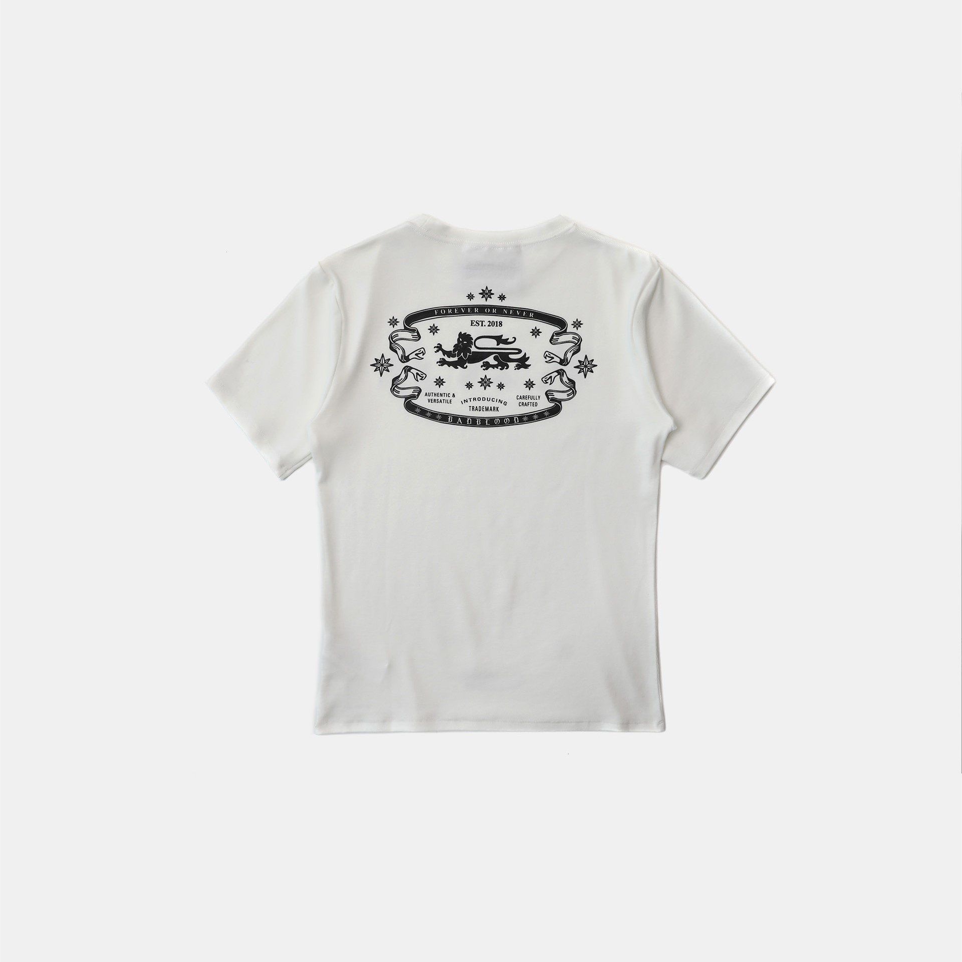  Áo Thun [Unisex] Badblood - [w-tee25-039] Mystic Logo Jersey Short Sleeve Slim Fit White 