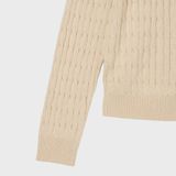  Áo Cardigan Len WHOAU [Nữ] - Steve Cable Cardigan Beige - WHCKG2211F 