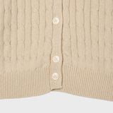  Áo Cardigan Len WHOAU [Nữ] - Steve Cable Cardigan Beige - WHCKG2211F 