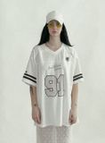  Áo Thun [Unisex] Badblood - [w-tee24-072] Crochet 91 Football Jersey Large Fit White 