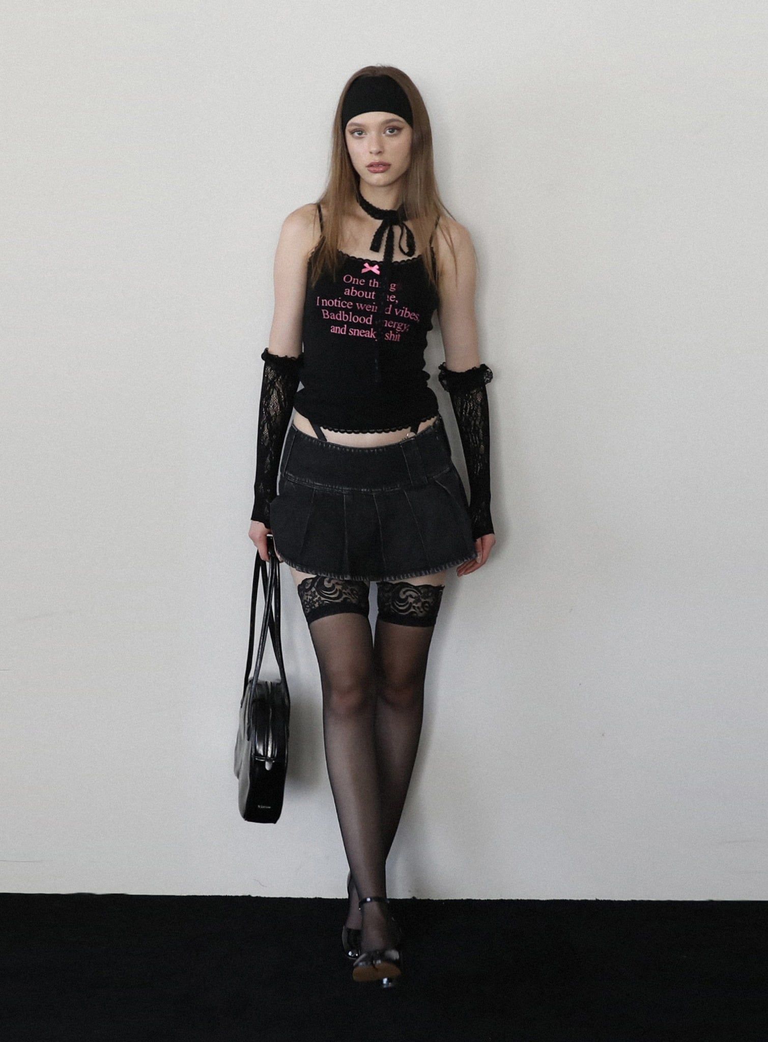  Áo Hai Dây [Nữ] Badblood - [w-tnk23-040] One Thing Camisole Black 